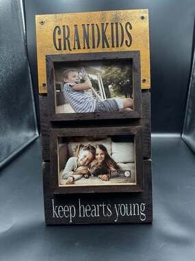 New View Gifts & Accessories Grandkids Keep Hearts Young Double 4x6 Photo Frame